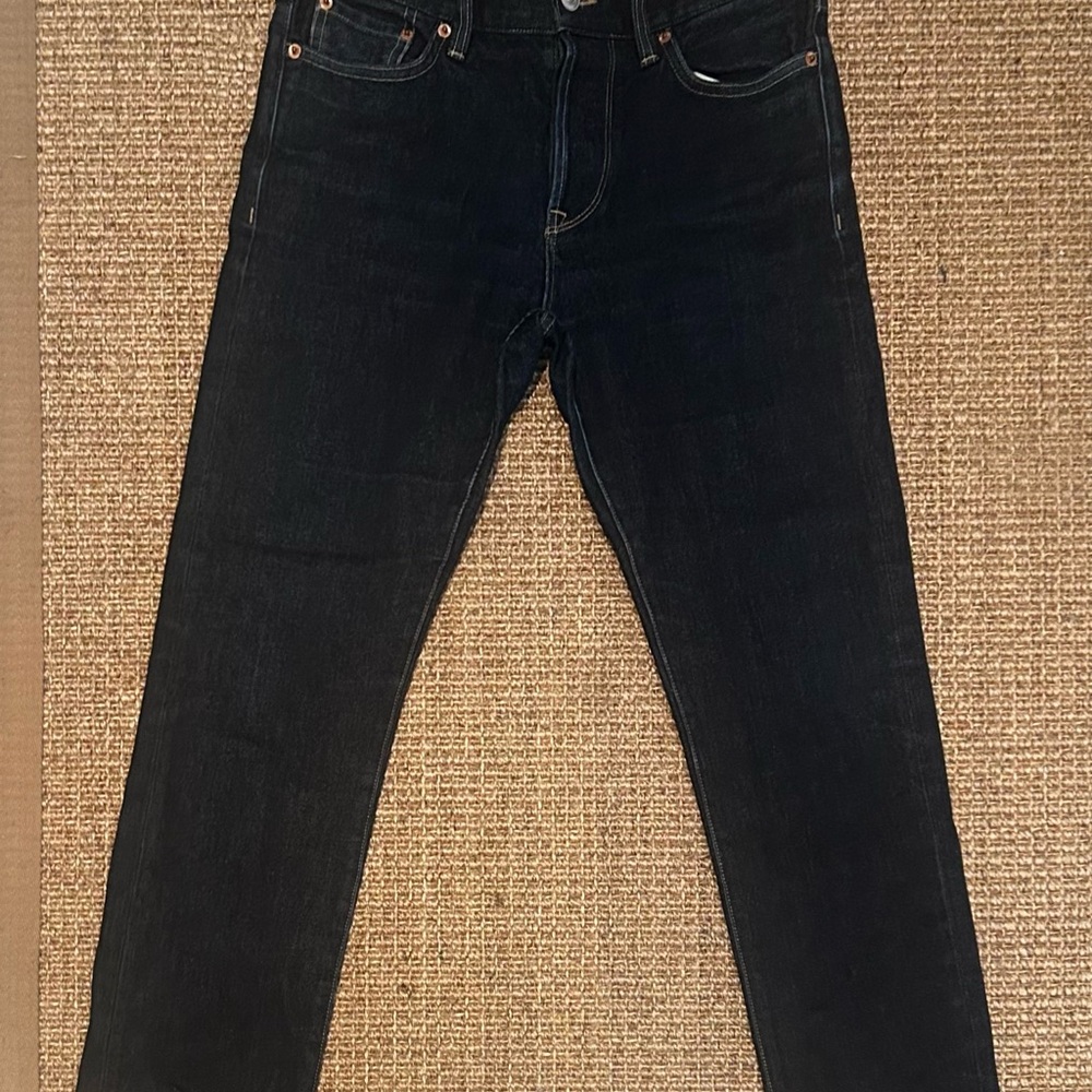 Buck Mason Dark Wash Straight Jeans